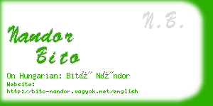 nandor bito business card